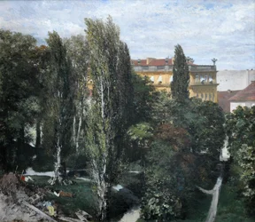 Uitzicht op het park van prins Albrecht